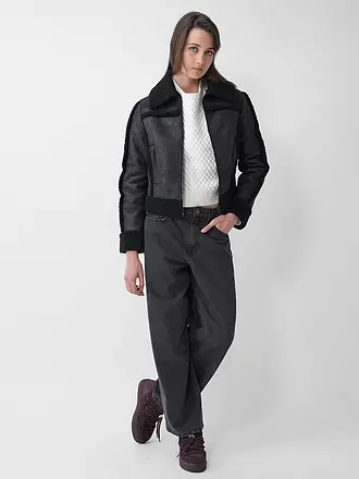 GUESS | Giacca effetto pelliccia | schwarz